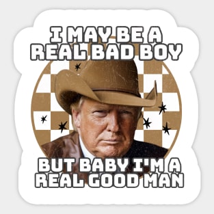 Real Good Man Donald, Trump 2024, Make America Great Again Sticker